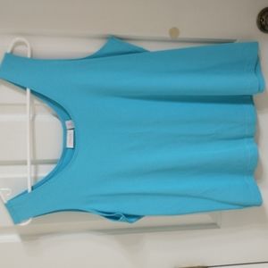 Chico's Travelers Blue Tank Top size 3
